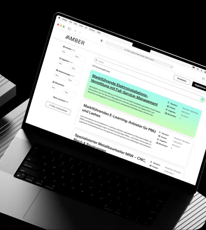 Amber (m&a marketplace) — project cover